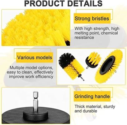 Set di spazzole per la pulizia - Kit di asciugamani per spazzole Power Scrubber con accessorio estensibile per auto