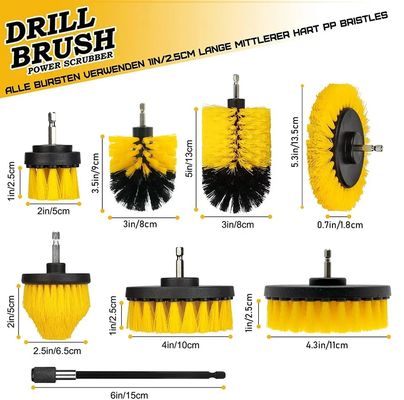 Set di spazzole per la pulizia - Kit di asciugamani per spazzole Power Scrubber con accessorio estensibile per auto