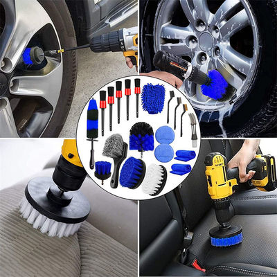 20pcs Car Wheel Tire Cleaning Brush Set Kit dettagliato Ruote Borsa di bordo dettagliato spazzole lavaggio
