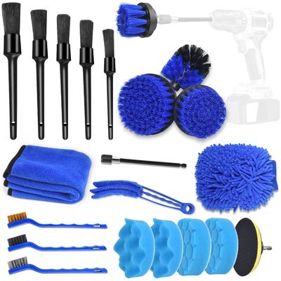 21 Pcs attrezzi per la pulizia dell' auto kit di lucidatura cuscinetti di spugna per ruote bordo interno