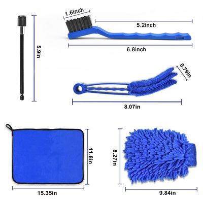 21 Pcs attrezzi per la pulizia dell' auto kit di lucidatura cuscinetti di spugna per ruote bordo interno