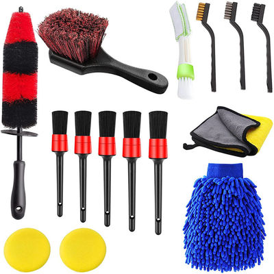 Fabbrica fornitura diretta 15Pcs dettaglio ruota auto / pneumatici set set spazzola kit per auto motocicletta pulizia utensili da lavaggio