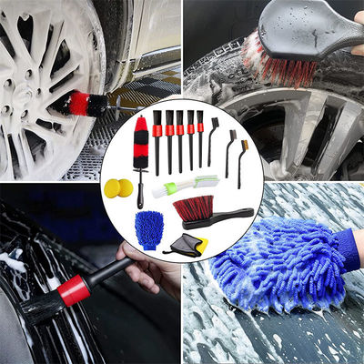 Fabbrica fornitura diretta 15Pcs dettaglio ruota auto / pneumatici set set spazzola kit per auto motocicletta pulizia utensili da lavaggio