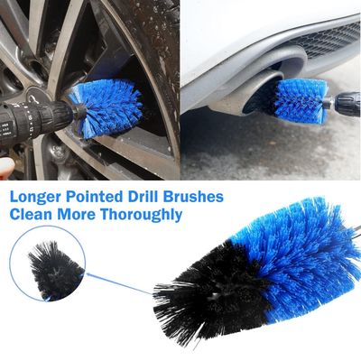 22pcs Car Drill Clean Brush Attachment per il lavaggio interno delle ruote degli pneumatici