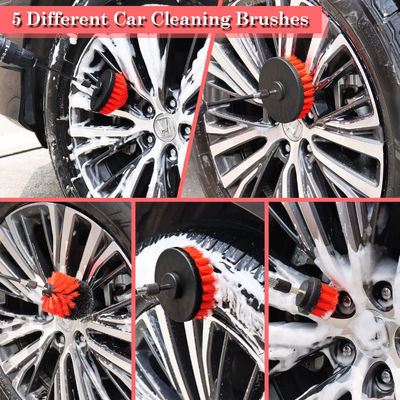 24 Pcs Car Detailing Brush Set Wash Kit Con Gel di Pulizia Per Interni Ruote Esterne Dashboard