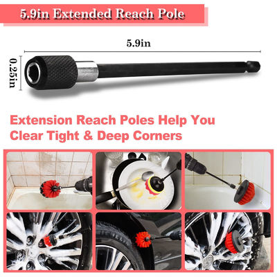 24 Pcs Car Detailing Brush Set Drill Soft Brushes Wash Kit Con Gel di Pulizia Per Interni Esterni Ruote Dashboard