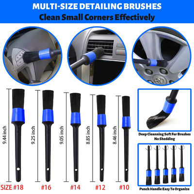 22 Pcs Kit dettaglio auto spazzole Set pulizia interna con auto trapano spazzola morbida attacco spugna lucidatura pad