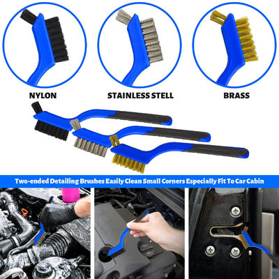 22 Pcs Kit dettaglio auto spazzole Set pulizia interna con auto trapano spazzola morbida attacco spugna lucidatura pad