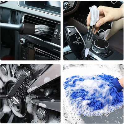 18 PCS Spazzole per la pulizia auto Kit di spazzole per il lavaggio delle ruote auto