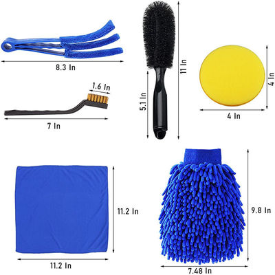 Prezzo di fabbrica 15 PCS Pelle morbida spazzola auto pulizia dettagliata utensili per auto impostato per pulire ventilazioni Dash Trim ruote