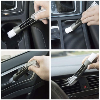 3Pcs Blu Soft Duster Car dettaglio spazzola Microfibra Legatura ruota spazzola con manico lungo