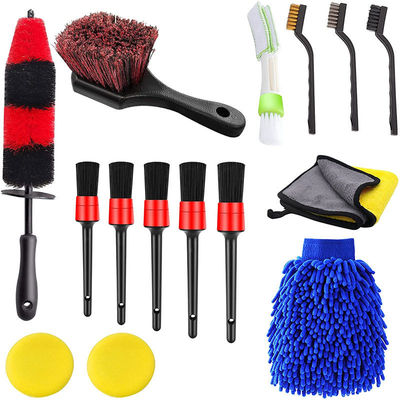 12PCS Auto Car Detailing Brush Vent Cleaner Tool Kit per pneumatici Dashboard interno esterno