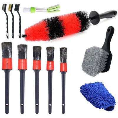 12PCS Auto Car Detailing Brush Vent Cleaner Tool Kit per pneumatici Dashboard interno esterno