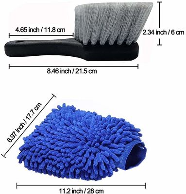 12PCS Auto Car Detailing Brush Vent Cleaner Tool Kit per pneumatici Dashboard interno esterno