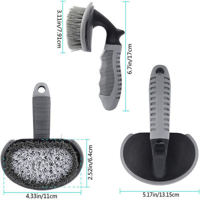 6pc Tipo T Manuale Single Car Detailing Brush Round Head per pneumatici