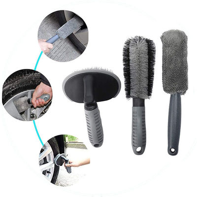 6pc Tipo T Manuale Single Car Detailing Brush Round Head per pneumatici