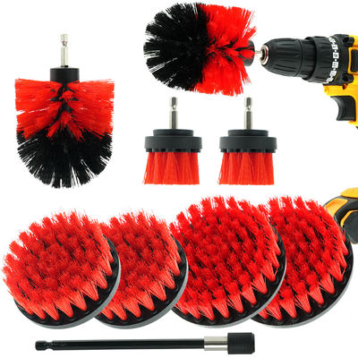 9PCS Red Grout Cleaner Drill Attachment Scrubber per la pulizia del bordo