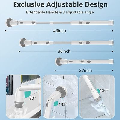 Spazzolino di pulizia elettrico retrattile Spin Cleaner per bagno 2500mAh