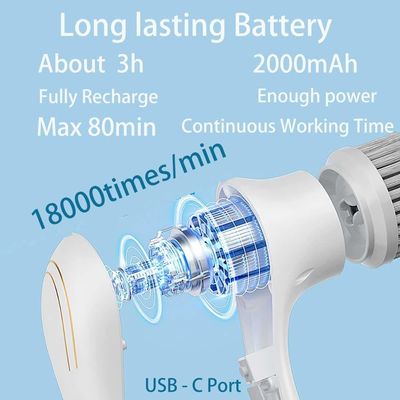 Spazzolino per la pulizia elettrica del bagno Spazzolino per vasca da bagno senza fili IPX7