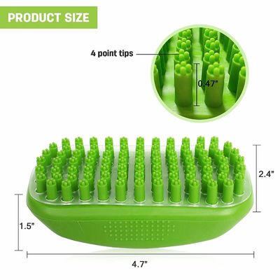 Bagno rilassante dog wash scrubber gomma PET massaggio spazzola per capelli lunghi corti