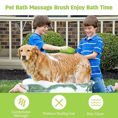 Bagno rilassante dog wash scrubber gomma PET massaggio spazzola per capelli lunghi corti