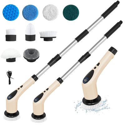 Pulizzatore elettrico a rotazione 9 in 1 con maniglia regolabile