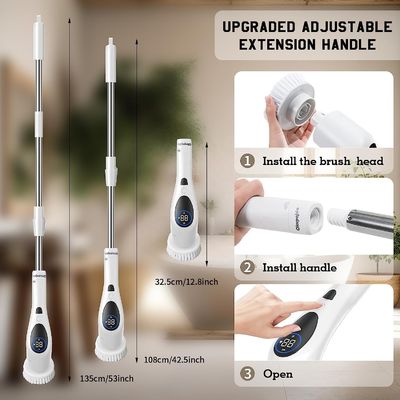 Pulizzatore elettrico a rotazione 9 in 1 con maniglia regolabile