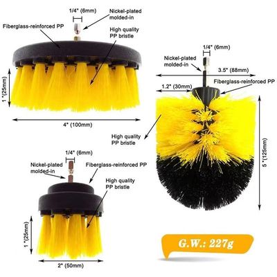 Set di spazzole da trapano di lunga durata colore personalizzato