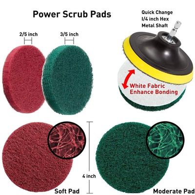 6pcs Kit di fissaggio per spazzole per la pulizia multi-superficie