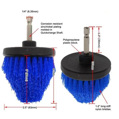 Pulizzatore a spazzola a foratura blu per una pulizia efficiente delle superfici