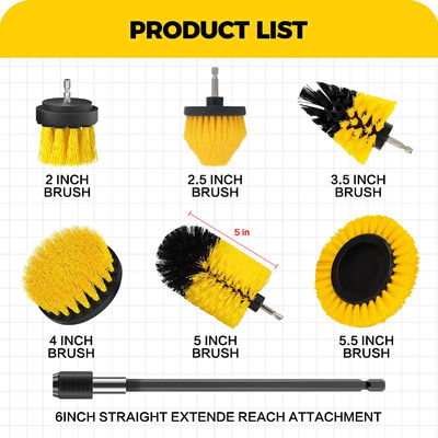 7 Pcs Autodetailing spazzola trapano set spazzola pulita Strumenti di pulizia spazzola set trapano