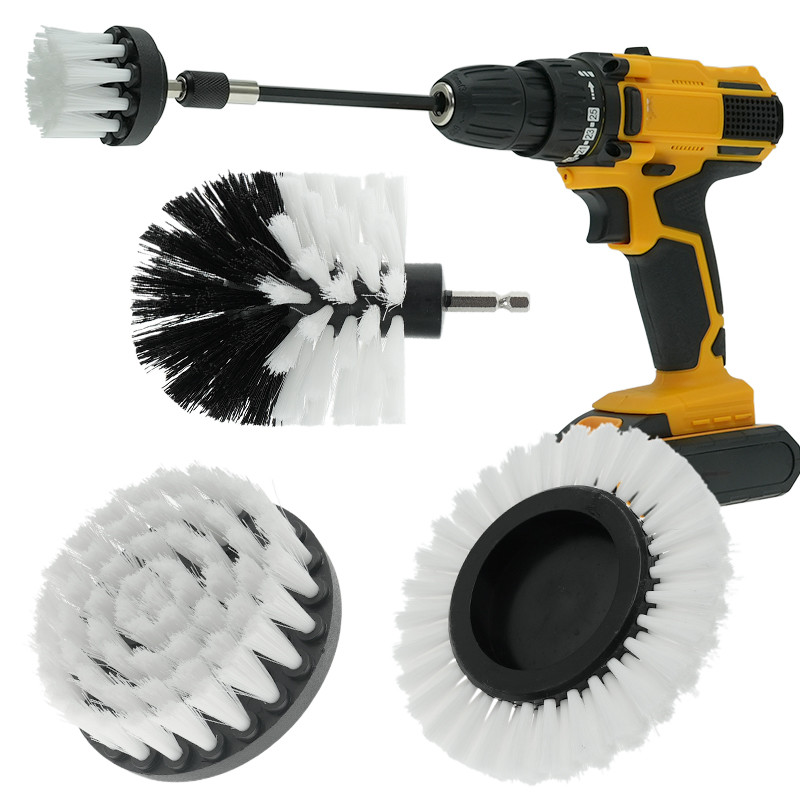 Kit di spazzole per la pulizia del pavimento da tappeto con trapano elettrico rotativo