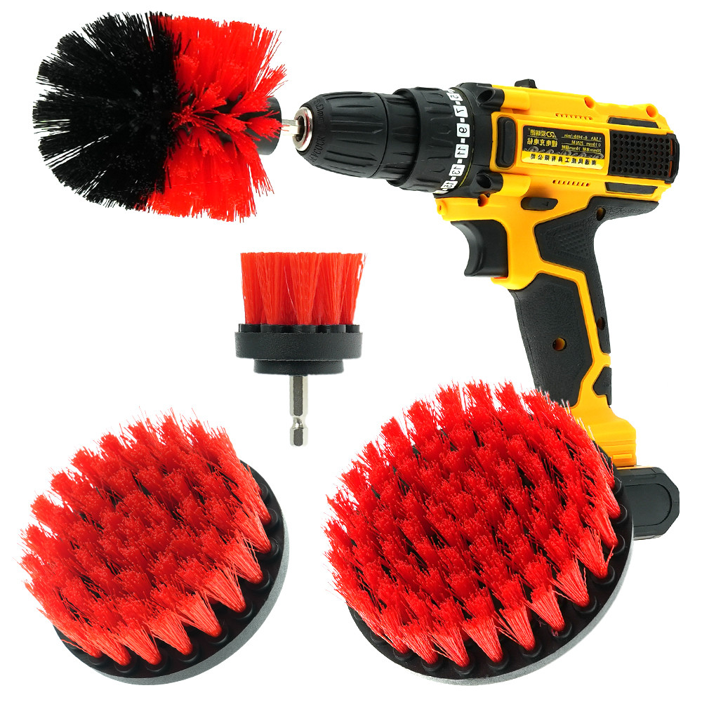 Set di spazzole da pulizia per perforazione da 4 pezzi Spazzole elettriche per perforazione per pulizia domestica