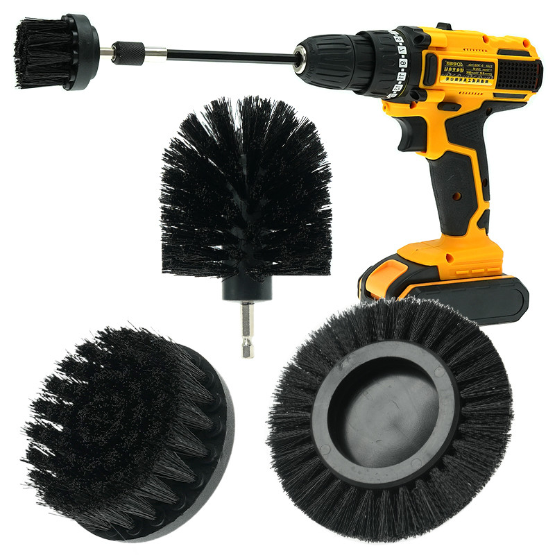 Foratura Aggiunta spazzola Power Scrubber Electric Foratura pulizia spazzola 5 PC Set per la pulizia domestica