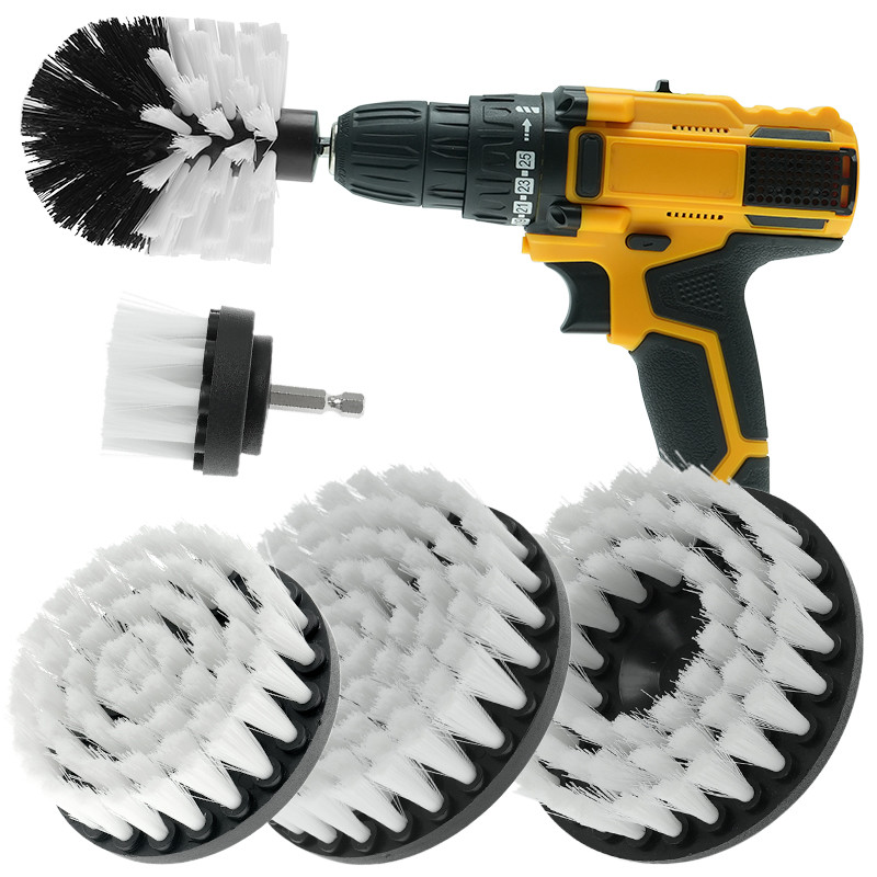 Kit di spazzole Power Scrubber con nuovo design spazzola cava per la pulizia del bagno auto