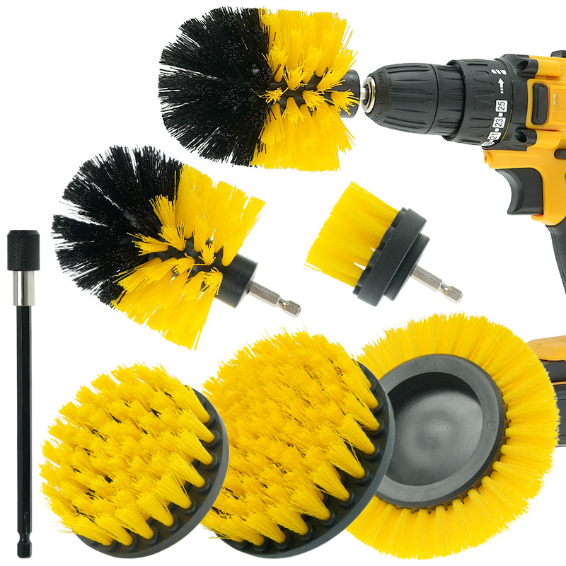 Foratura Aggiunta spazzola Power Scrubber elettrico foratura pulizia spazzola 7 Pcs Set