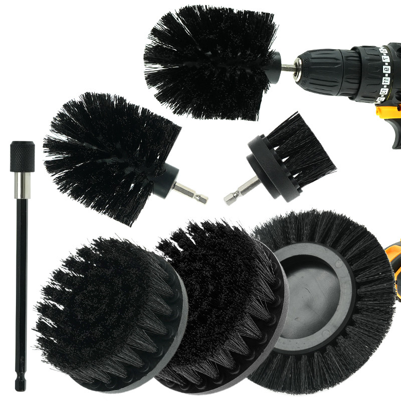 Spazzola di alta qualità Automotive dettagliato Forte capacità di pulizia Foratura accessorio Spin Scrubber Set spazzola