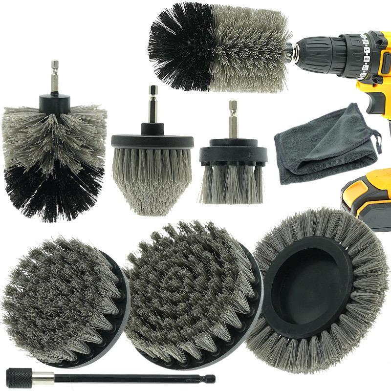 Grigio Stiro Spazzola Estensione Scrubber Cordless 9PC Custom