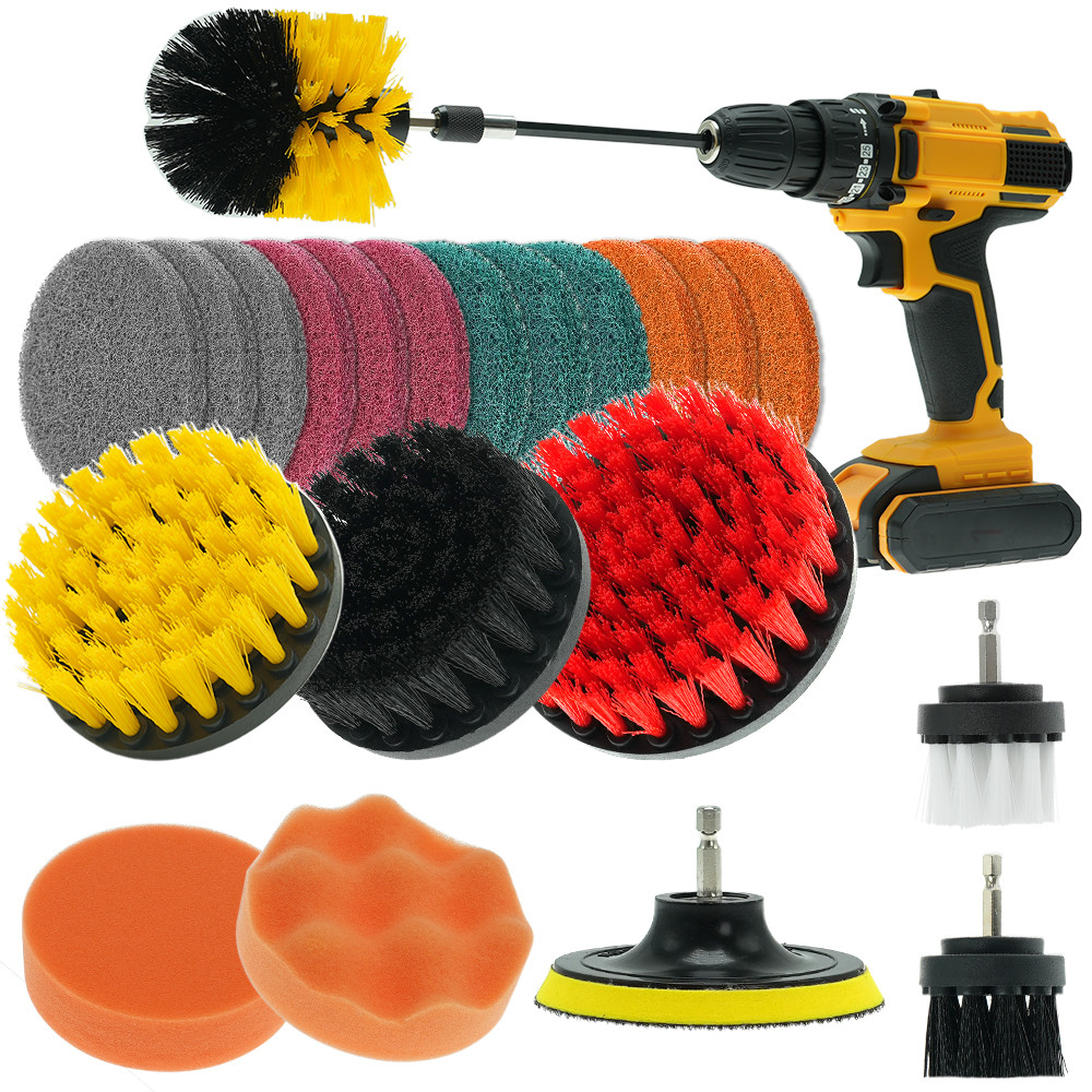 Pulizzatore elettrico per pavimenti spazzola per trapano kit di pulizia per trapano