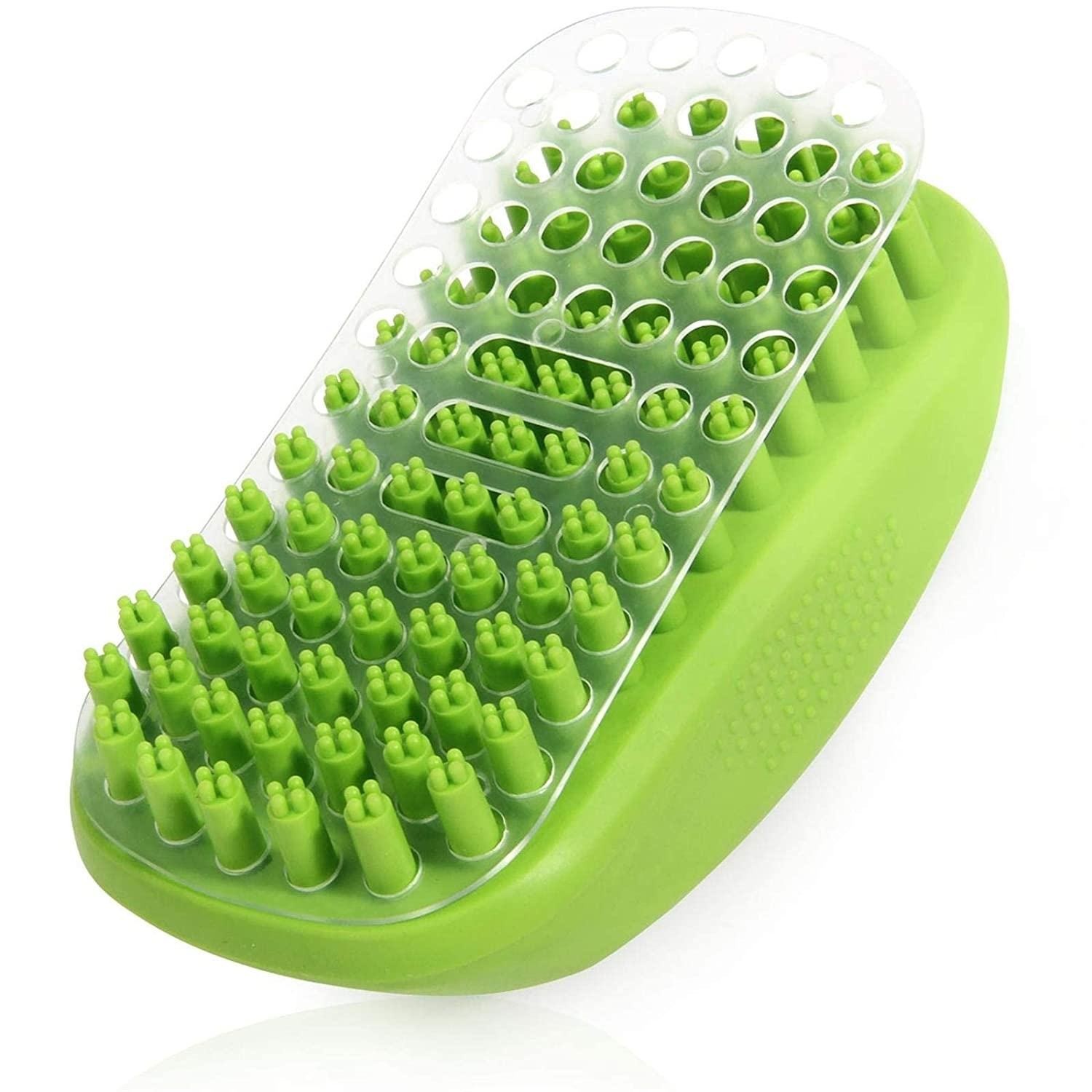 Bagno rilassante dog wash scrubber gomma PET massaggio spazzola per capelli lunghi corti