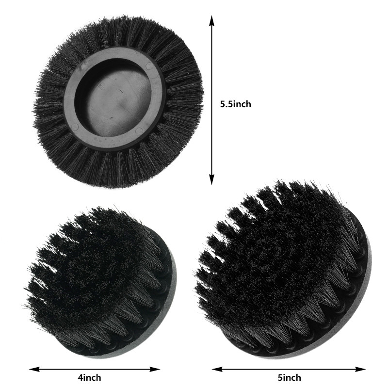 Set di spazzole per trivellazione nero Color più duro spazzole con 3pcs